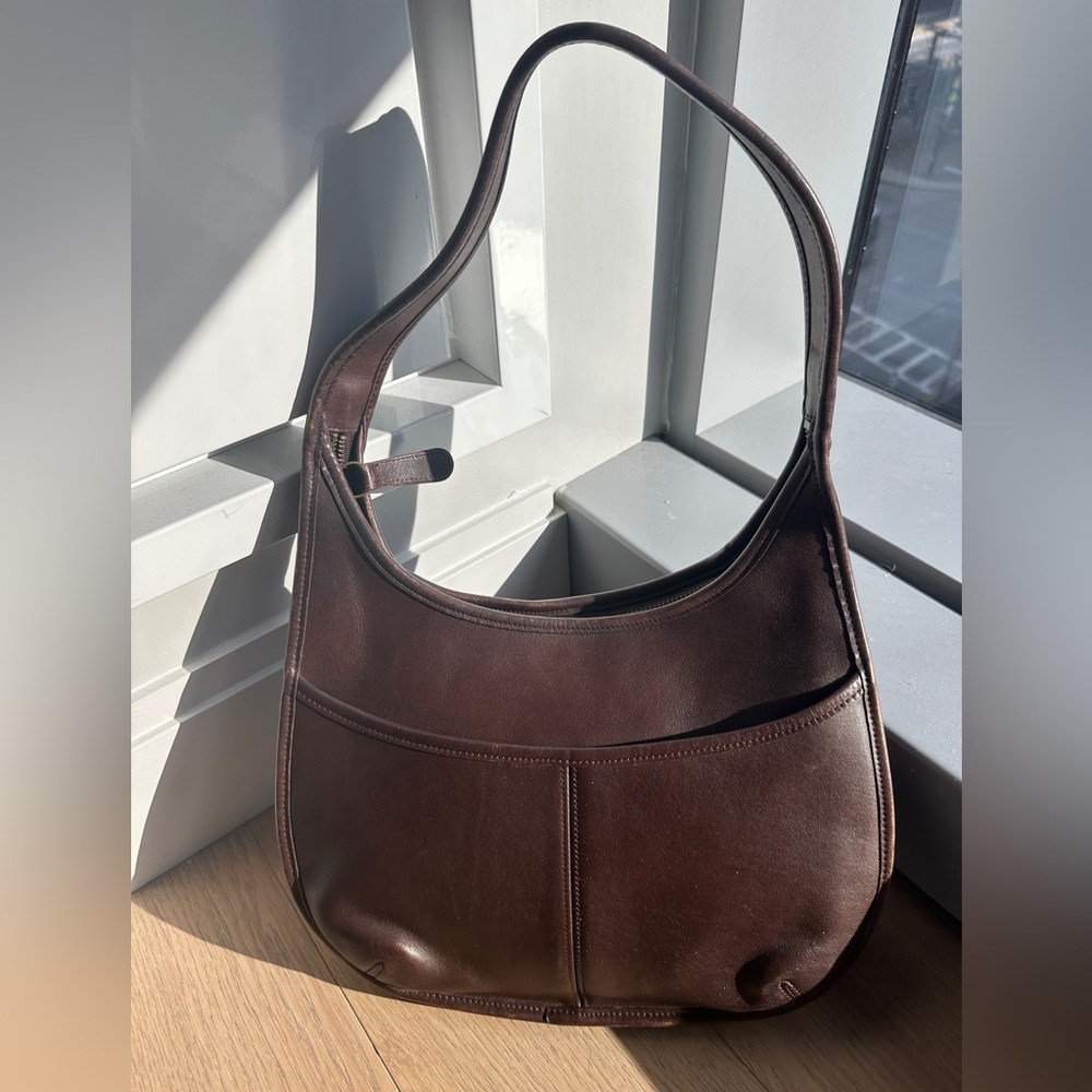 Vintage Coach ergo pocket zip 9033 in mahogany